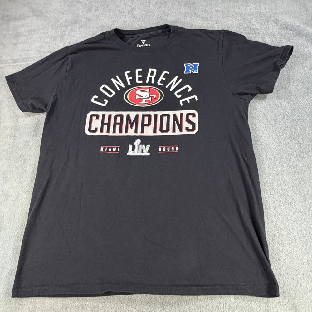 Fanatics San Francisco 49ers NFC Conference‎ Champions Super Bowl LIV T-Shirt L